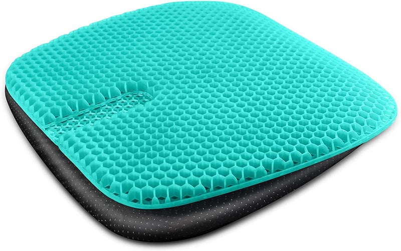 METRON Tailbone Pain Relief Gel Seat Cushion for Sitting Long Hours |Breathable & Supportive | Double Honey Comb Design Absorbs Pressure Points | with Non-Slip Cover | Suitable for All Type of Chairs - Image 1
