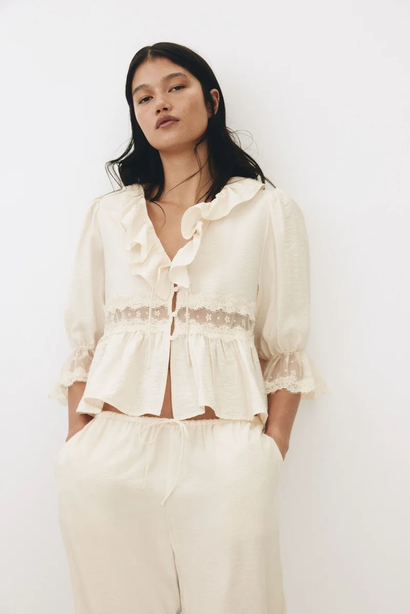 H&M Lace-detail blouse