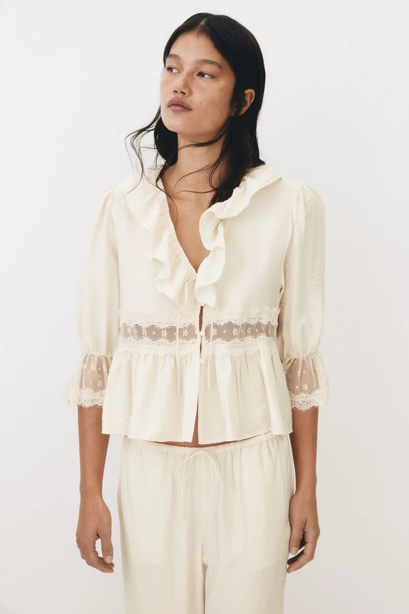 H&M Lace-detail blouse