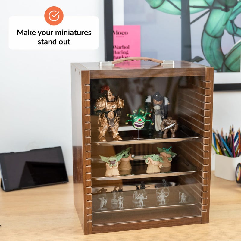ODOXIA Miniature Carrying Case for Collectibles | Miniature Storage & Display Case for Figurines | Figure Model Holder & Transport Box | Also for Action Figures - Image 2