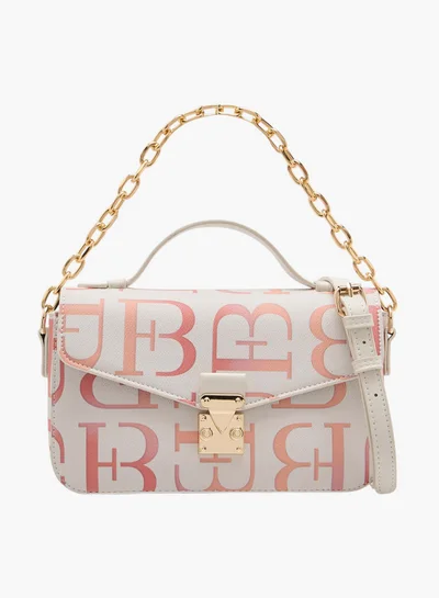 فلورا بيلا من شو إكسبرس Women's Monogram Print Crossbody Bag with Adjustable Strap and Twist Lock
