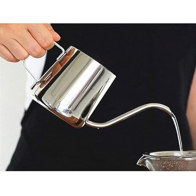 rayihni Stainless Steel Gooseneck Coffee Pot With Long Narrow Mouth And Lid  Hand Pour Kettle For Tea And Coffee  350Ml - Image 3