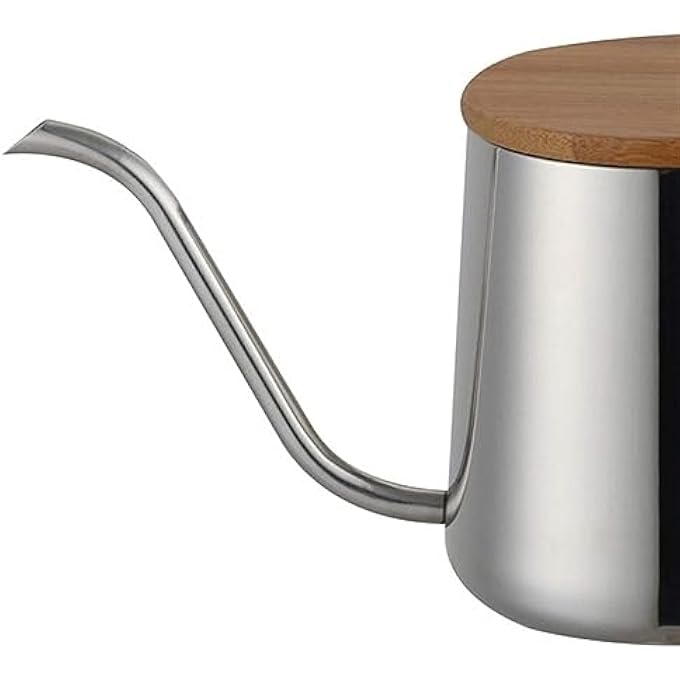 rayihni Stainless Steel Gooseneck Coffee Pot With Long Narrow Mouth And Lid  Hand Pour Kettle For Tea And Coffee  350Ml - Image 5