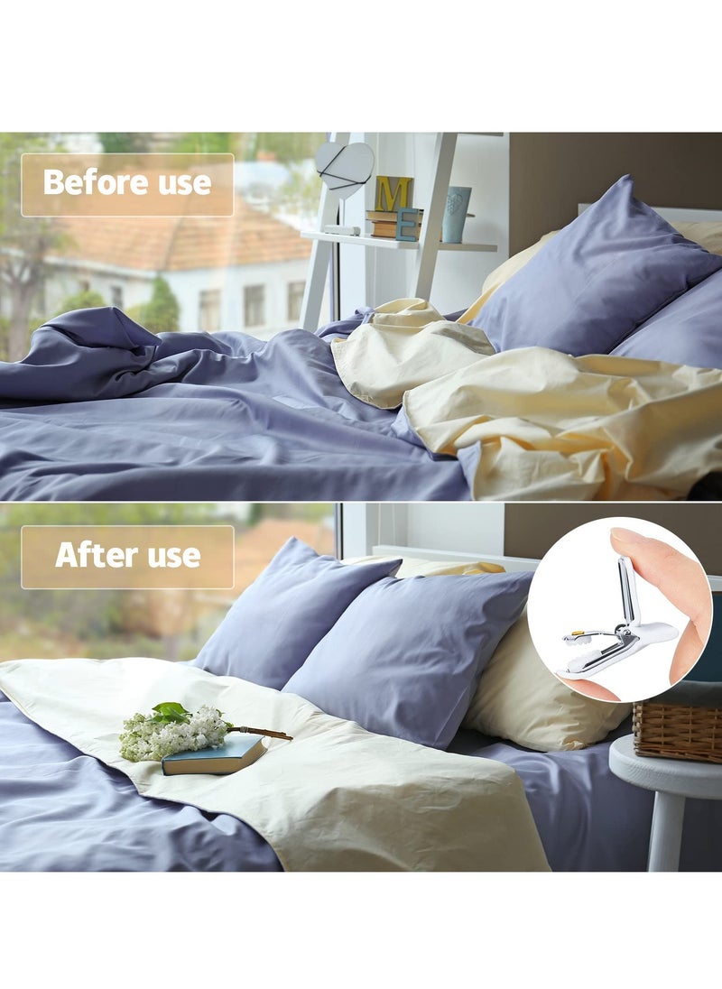 KASTWAVE 24pcs Padded Comforter Clips Duvet Clips White Padded Clips Blanket Fasteners to Secure Bedding for Preventing Comforters From Shifting Inside Duvet Cover, Sweet Sleeping  - Image 5