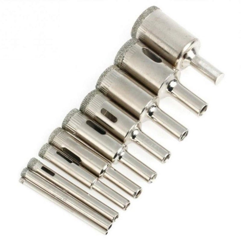 DIY Crafts DIY Crafts Pattern No 2 10 Pcs Set Diamond Drill Bit Set Glass Tile Marble and Ceramic Hollow Core Extractor Remover Tool Set for Glass Ceramics Por Pattern No 2 10 Pcs Set  - Image 4