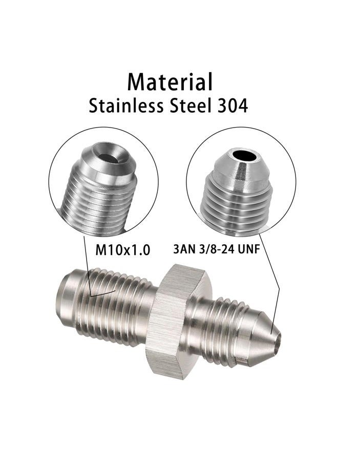 Cotonlake 3AN Male to M10x1.0 Male Inverted Flare Stainless Steel Brake Adapter Fitting Connector(2pcs) - Image 5