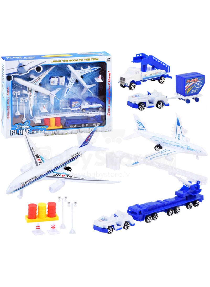 Airplane Playset for Kids, Airport Model with Planes, Cars and Accessories, Ages 3+ - Image 4