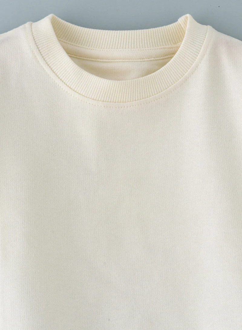 Jelliene Basic round neck sweat top