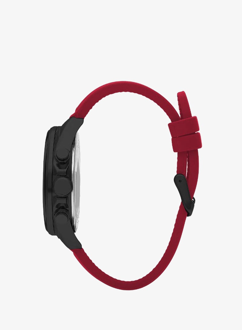 Lee Cooper Men's VX9NE1 Movement Watch, Multi Function Display and Silicone Strap - LC07881.668, Red - Image 2