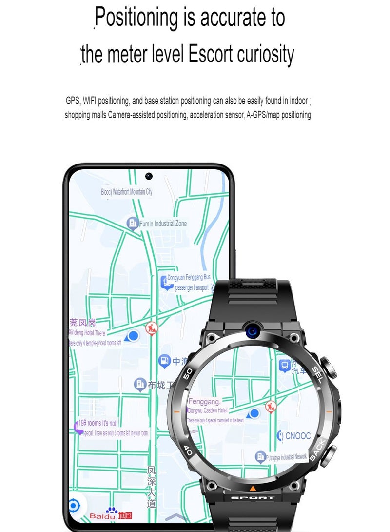 AROAQ Smart Watch For Adults, Multifunction 5g Wrist Smart Watch with Netcom Card Insertion, Elegant Durable Fitness Watch, (Black 4g/5g-android Version Nfc Access Control 128gb with Charging Compartment) - Image 3
