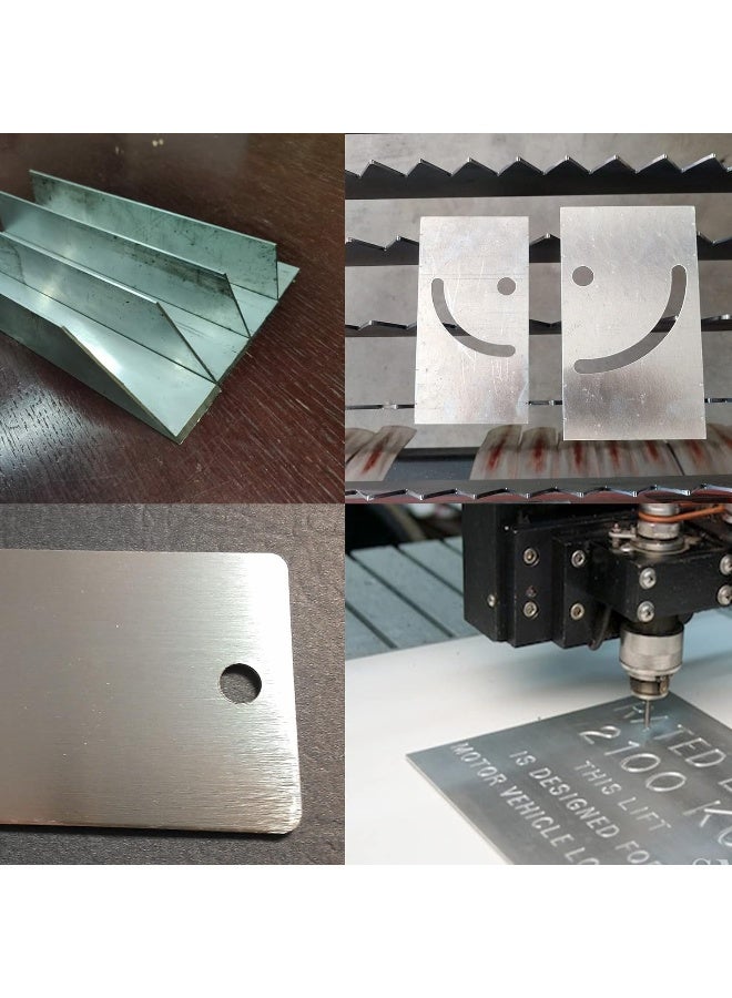 5052 H32 Aluminum Sheet Metal 12 x 12 x 1/64 (0.02”) Inch Flat Plain Thin Aluminum Plate Covered with Protective Film, Rectangle Aluminum Metal Plate for Crafting, Industrial, 0.5mm  - Image 1