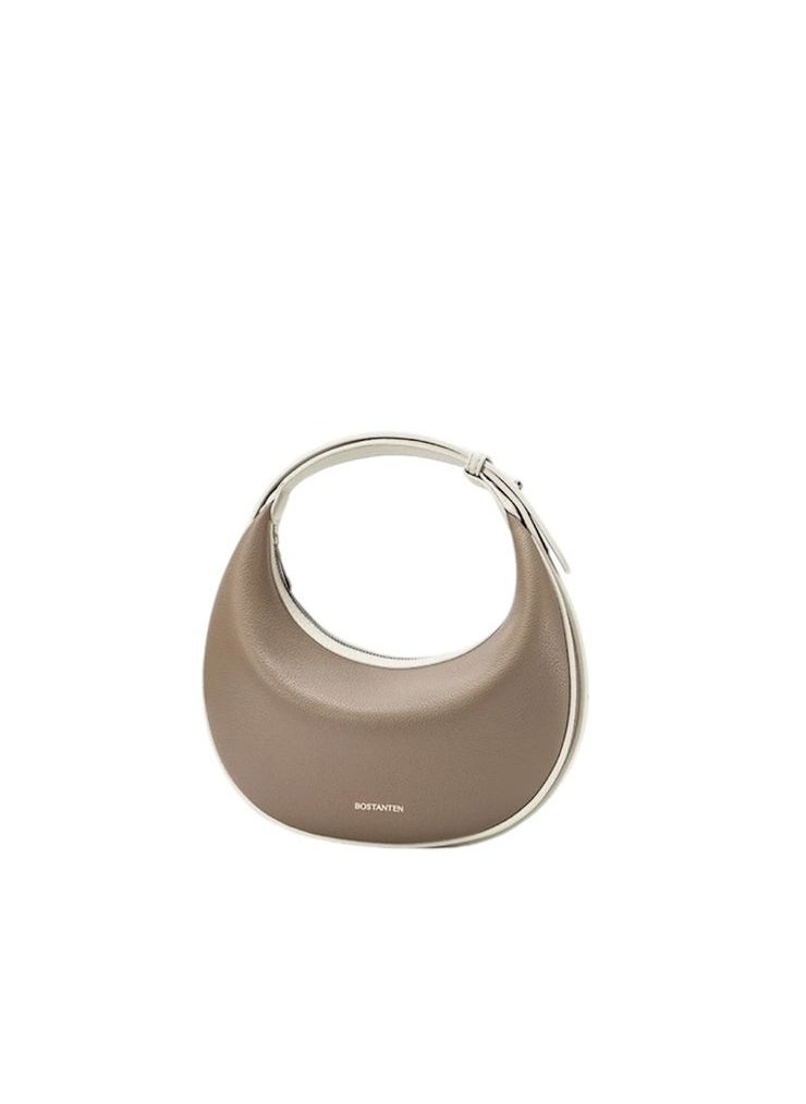 Bostanten mud color and off - white Ladies Shoulder Bag Leather crossybody Multi-use For Woman Bag  - Image 1