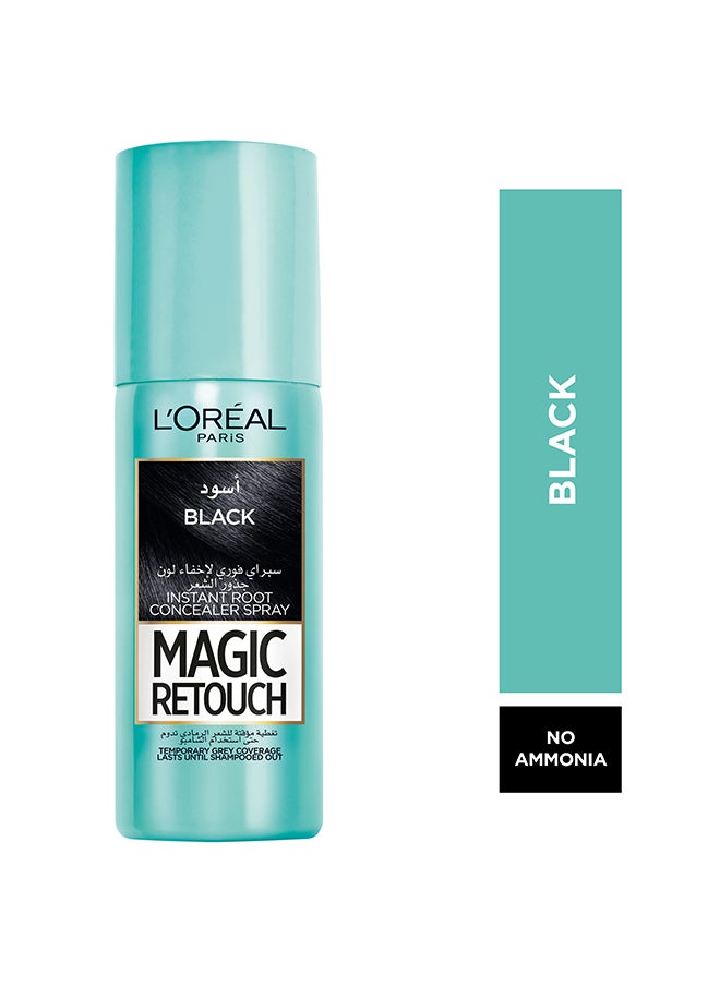 L'OREAL PARIS بخاخ إخفاء جذور الشعر الفوري ماجيك ريتوتش، أسود  - Image 1