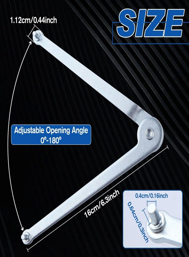 مفتاح ربط عالمي قابل للتعديل لصنفرة الزوايا من LEONTOOL، مفتاح ربط ذو وجه فولاذي، كماشة دبوس، مفتاح ربط دبوس، مفتاح ربط صواميل القفل لوسادات الدعم على صنفرة الزوايا والصواميل المستديرة ذات الثقوب المحفورة (4 مم) - Image 2