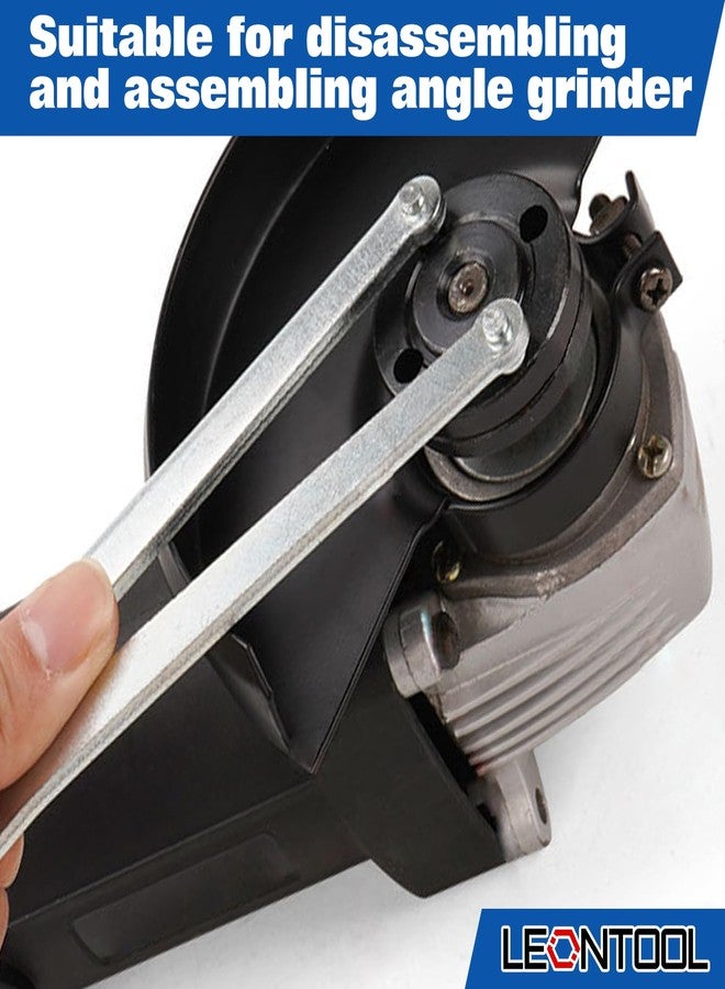 مفتاح ربط عالمي قابل للتعديل لصنفرة الزوايا من LEONTOOL، مفتاح ربط ذو وجه فولاذي، كماشة دبوس، مفتاح ربط دبوس، مفتاح ربط صواميل القفل لوسادات الدعم على صنفرة الزوايا والصواميل المستديرة ذات الثقوب المحفورة (4 مم) - Image 3