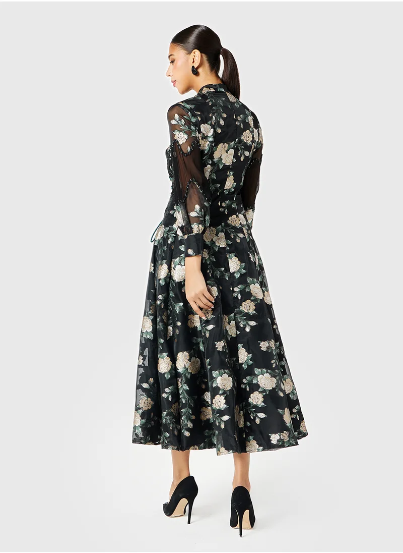 ثريدز باي اجوني Floral Print Pleated Dress