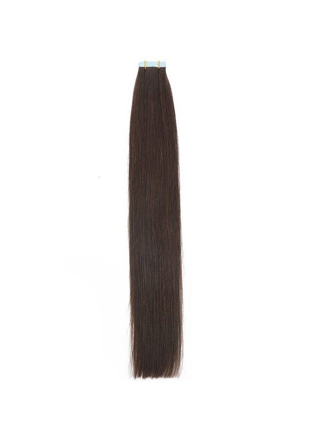 Amella Hair Tape In Hair Extensions Human Hair Silky Straight Remy Human Hair Seamless Skin Weft Hair Extensions Tape In 12 Inches #2 Dark Brown 40 Gram 20Pcs/Pack Thick Hair  - Image 3