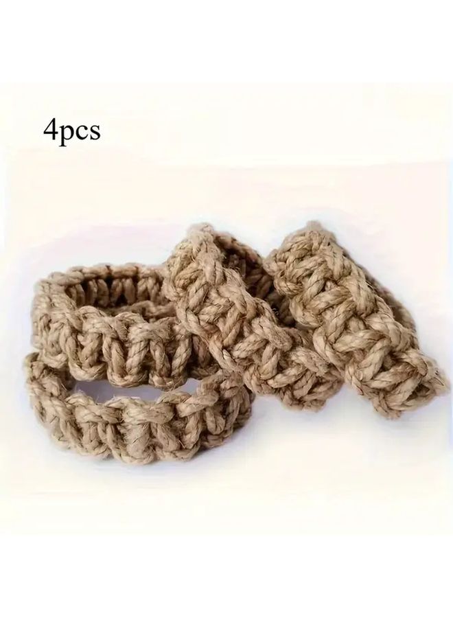 4pcs Bohemian Braided Rope Curtain Tiebacks For Living Room And Bedroom Decor - Image 3