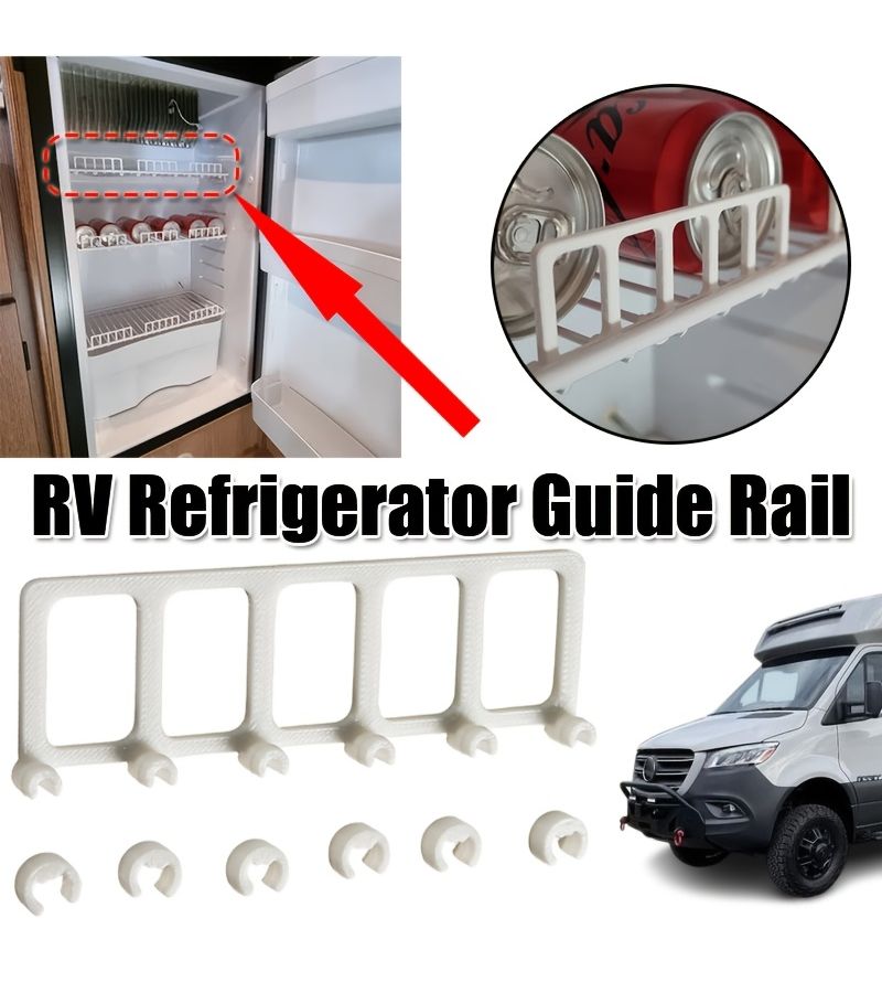 1 Set Camping Car Refrigerator Anti Drop Rails With 19.25mm Center Distance Prevent Food From Falling Off While Driving - Image 1