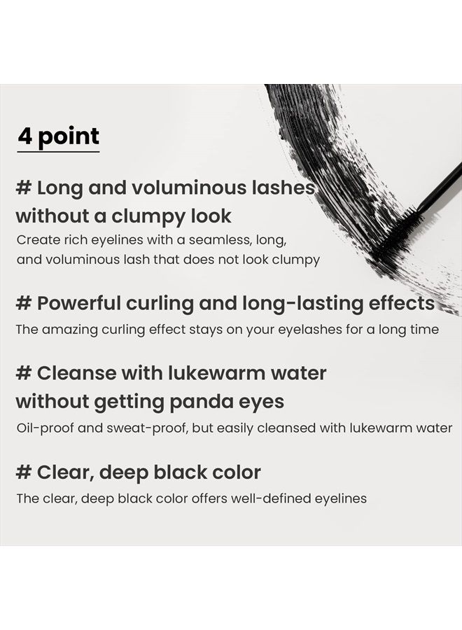 Heimish ماسكارا هايميش دايليزيم سمودج ستوب - 0.32 أونصة/9 غرام (تجعيد) | ماسكارا غير معرضة للتلطخ، تجعيد | ماسكارا قابلة للغسل، غير كتلية، مقاومة للماء لمكياج العين | كبيوتي - Image 3