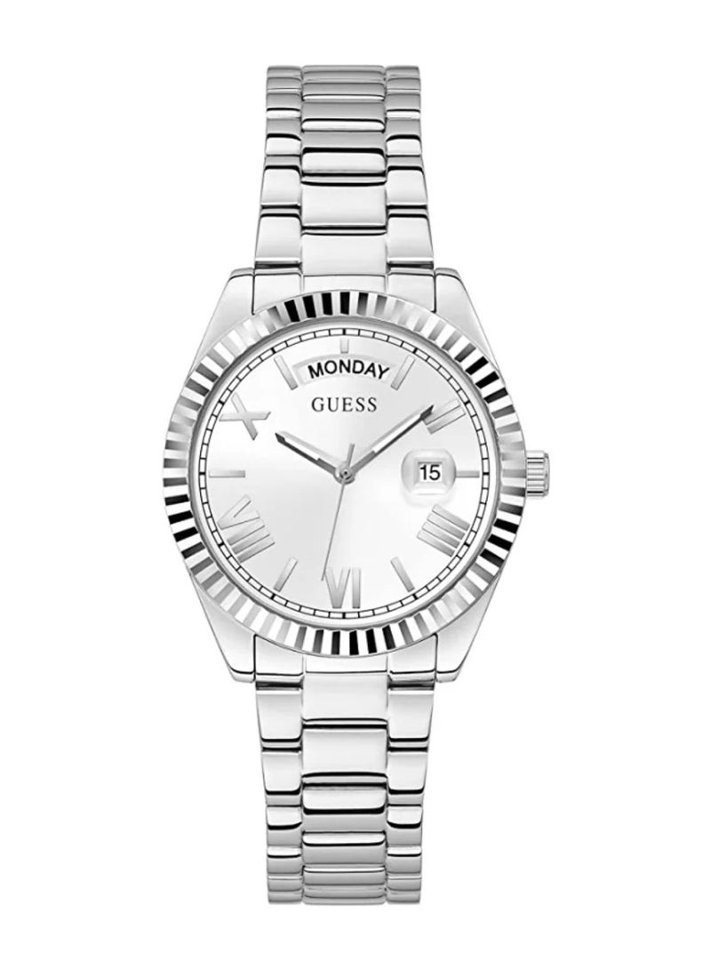 GUESS Women Luna Analog Quartz Silver Stainless Steel Silver Dial Watch GW0308L1 - 36mm - Image 1
