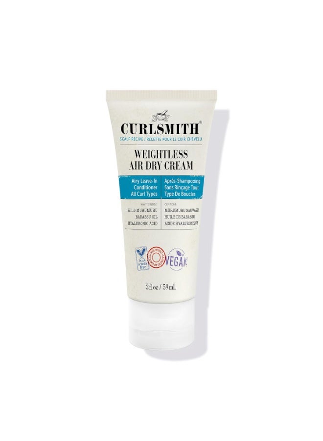 CURLSMITH CURLSMITH - Weightless Air Dry Cream - Vegan Leave-In Conditioner for Any Hair Type, Smooths Hair Size: 2 Fl Oz (Pack of 1) - Image 1