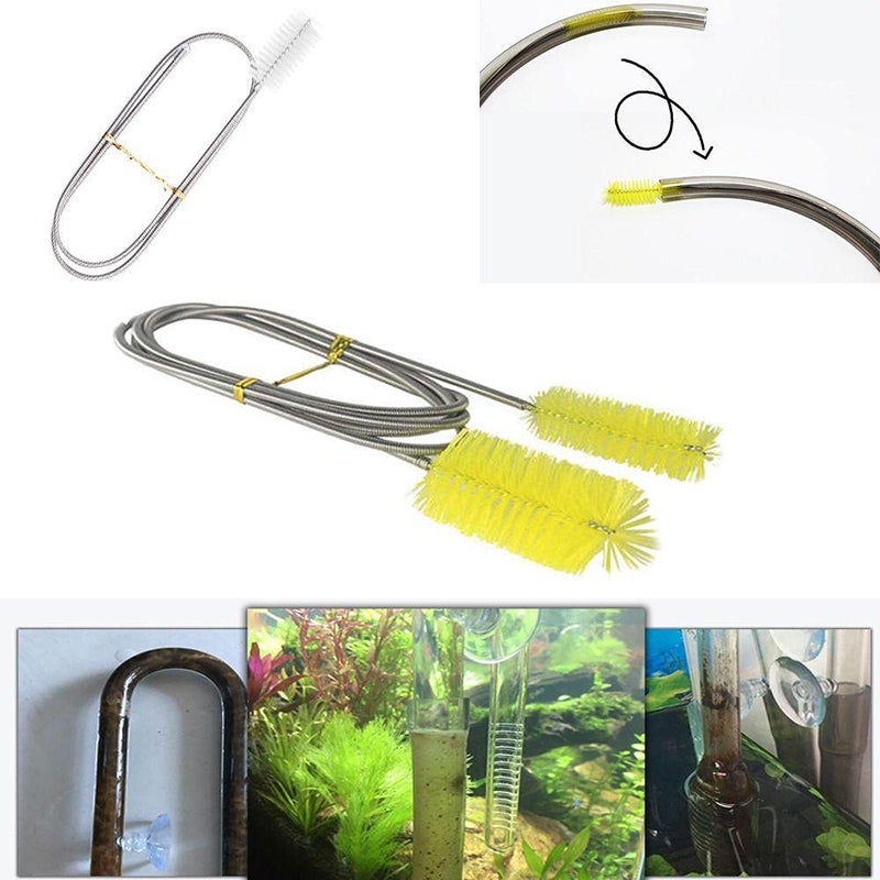VAYINATO Petzlifeworld Stainless Steel With Double Side Brush Aquarium Glass Lily Pipe Cleaner Can Be Used To Clean All Hard To Clean Area Like Cannister Filter Tubes(Blue) - Image 4