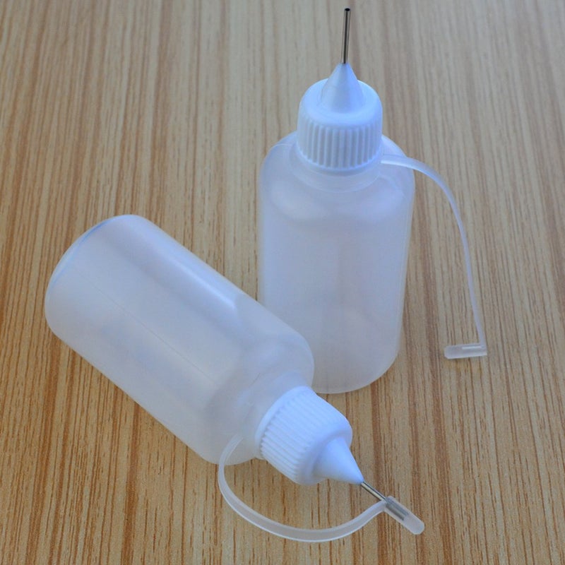 Bantoye 10 Pcs Needle Tip Glue Bottle Applicator DIY Quilling Tool Precision Tip Glue Plastic Liquid Dropper Bottles (30 ml) - Image 4