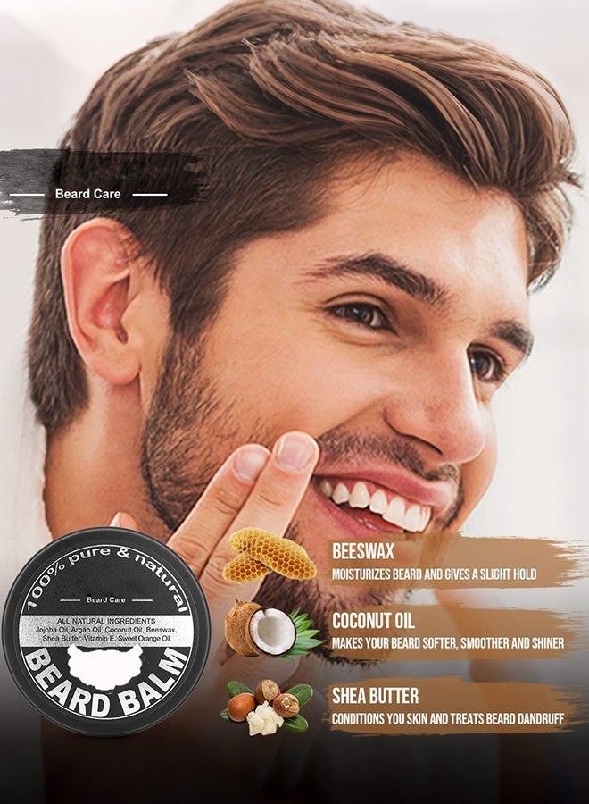 5-Piece Premium Beard Care Kit for Men, Beard Growth Oil, Beard Balm, Double-Sided Comb, Derma Roller & Storage Bag,Natural Beard Grooming & Growth Set for Him - Image 4