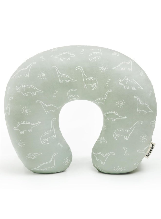 GRSSDER Nursing Pillow Cover Stretchy Minky Removable Nursing Covers for Breastfeeding Pillows, Ultra Soft Comfortable Slipcover for Boy and Girls, Dinosaurs Print - Image 1