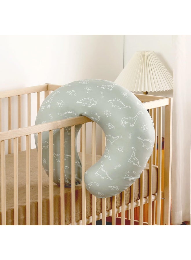 GRSSDER Nursing Pillow Cover Stretchy Minky Removable Nursing Covers for Breastfeeding Pillows, Ultra Soft Comfortable Slipcover for Boy and Girls, Dinosaurs Print - Image 5
