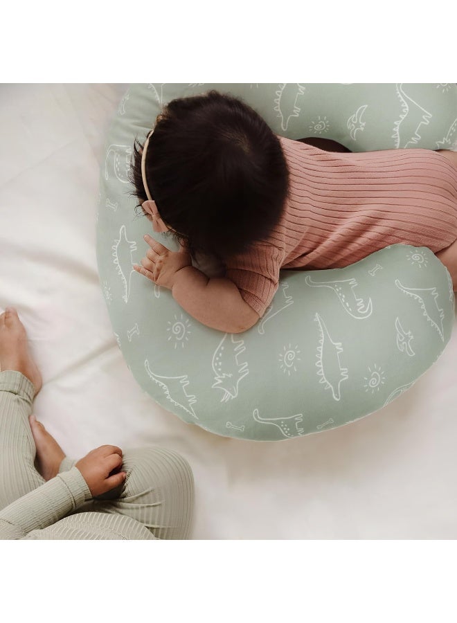 GRSSDER Nursing Pillow Cover Stretchy Minky Removable Nursing Covers for Breastfeeding Pillows, Ultra Soft Comfortable Slipcover for Boy and Girls, Dinosaurs Print - Image 4