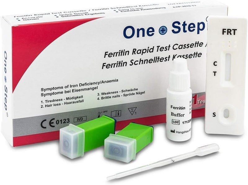 One Step Anaemia Test Kit Iron Deficiency Ferritin Testing Blood Anemia Test One Step 2 Tests - Image 1
