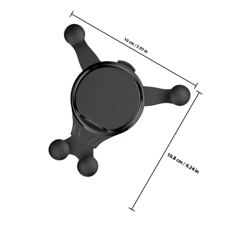 Black Air Vent Phone Mount Holder Compatible with Most Smartphones Hands Free Driving Accessory - Image 3