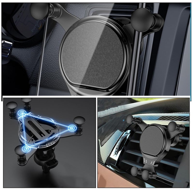 Black Air Vent Phone Mount Holder Compatible with Most Smartphones Hands Free Driving Accessory - Image 4