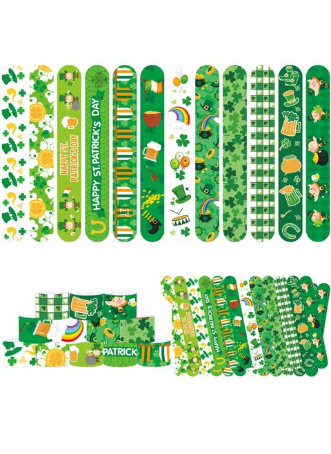 St. Teparic 12 Style Pop Ring Four-leaf Clover Beer Party Decoration Bracelet Racket Ring-Color:Green-Specifications:St. Teparic Festival 12 Models