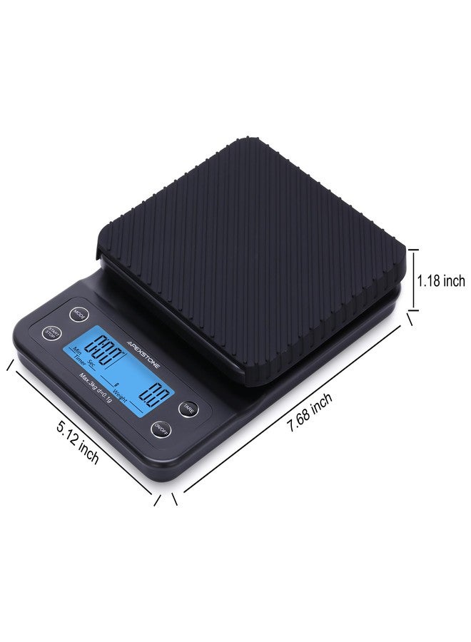 Apexstone Coffee Scale with Timer Small, Apexstone Espresso Scale with Timer Small, Espresso Coffee Scale with Timer for Pour Over Coffee (Batteries Included) - Image 2