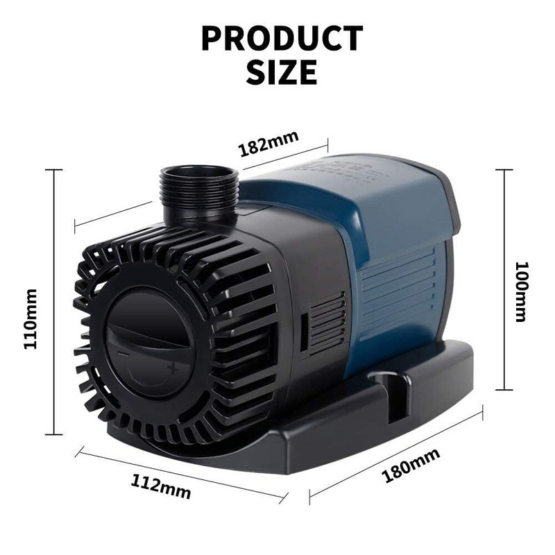 WE Hydroponics Submersible pumps super noiceless for Hydroponics, Desert air cooler, Fountain, aquarium, Ponds and diy projects, under water motor (JTP-5800L/H, 38W) 5.2m head - Image 1