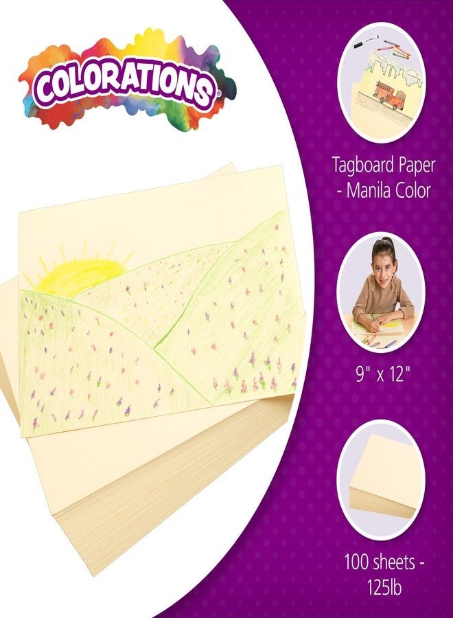 Colorations Tagboard - 9" x 12", Manila, Specialty Paper, School Art Supplies, Art Supplies, Craft Projects, Children, Gift, Classroom, Home, Arts and Crafts, Drawing, Coloring - Image 2