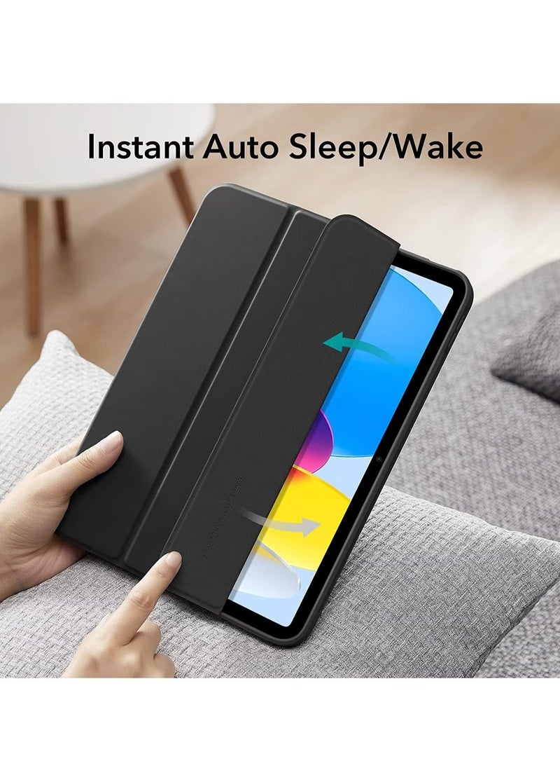 TIGER Case for iPad 10th Generation 10.9 Inch (2022 Model) – Slim Stand Hard Back Shell Cover with Auto Wake/Sleep Function, Durable Protection, Lightweight, and Stylish – Precise Cutouts for Easy Access to Ports, Buttons & Camera – Perfect Fit for iPad 10.9” 10th Gen Black - Image 3