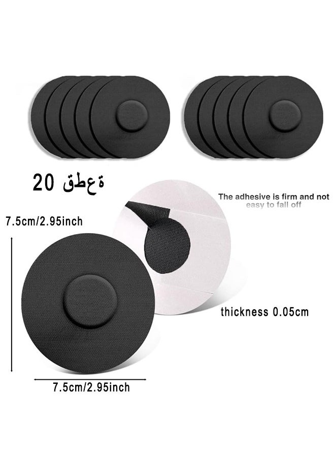 Depend 20 Pieces Waterproof Sensor Covers For Freestyle Libre1/2/3 Sweatproof CGM Sensors Adhesive Patches, Black  - Image 3
