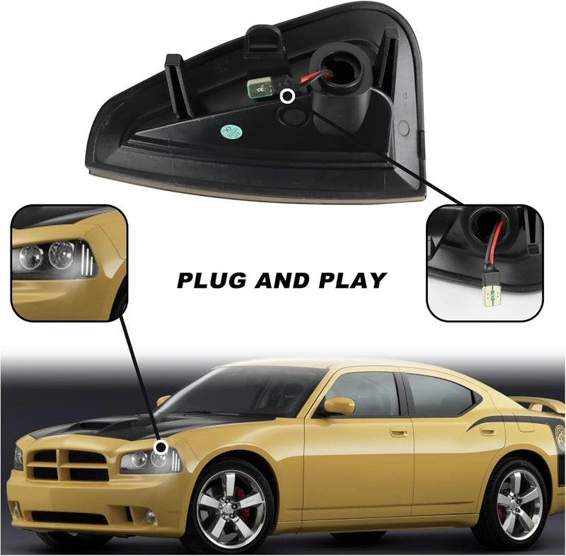 KEEGTBOX ضوء علامة جانبية بيضاء متسلسلة لدودج تشارجر 2006-2010 - Image 4