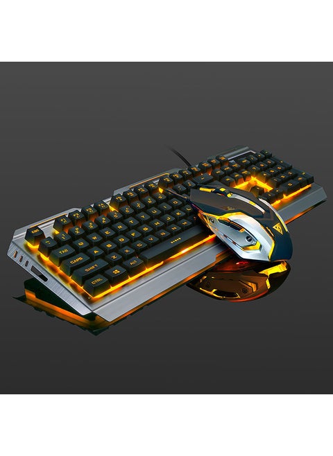 Factory Direct Gaming Keyboard Mouse Combo with Mechanical FeelTungsten Gold Monochrome Yellow Edition Tungsten Gold Monochrome Yellow Edition