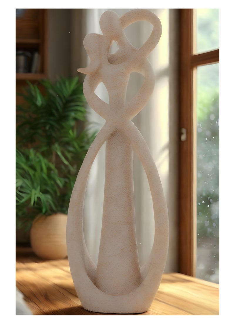 المي هومي تحفة ديكور من الراتنج – مجسم زوجين بعناق رومانسي، اكسسوارات المنزل تحف لغرفة النوم، الصالة، المطبخ والمكتب، تحف منزليه صغيرة - Image 2