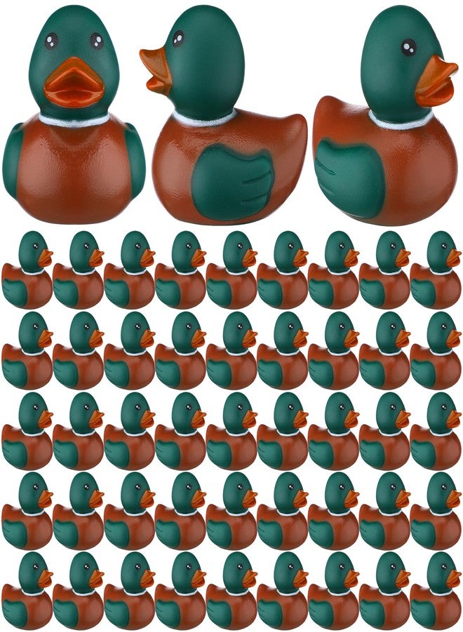 PullCrease Rubber Duck 2 Inch Duck Bath Toy Floating Rubber Ducky Adorable Party Supplies for Ducky Birthday Party Gift Nature Birds Lovers Hunting Decoration(24 Pcs,Mallard) - Image 1