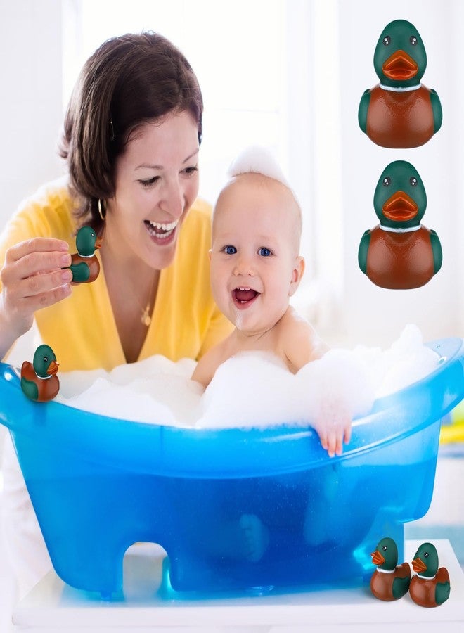 PullCrease Rubber Duck 2 Inch Duck Bath Toy Floating Rubber Ducky Adorable Party Supplies for Ducky Birthday Party Gift Nature Birds Lovers Hunting Decoration(24 Pcs,Mallard) - Image 4