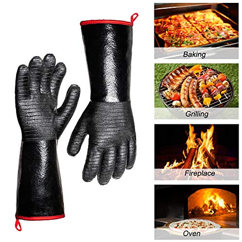 Aillary 932°F Extreme Heat Resistant Gloves for Grill BBQ,Aillary Waterproof Long Sleeve Pit Grill Gloves for Fryer, Baking, Oven,Smoker,Fireproof, Oil Resistant Neoprene Coating（14-Inch ） - Image 2