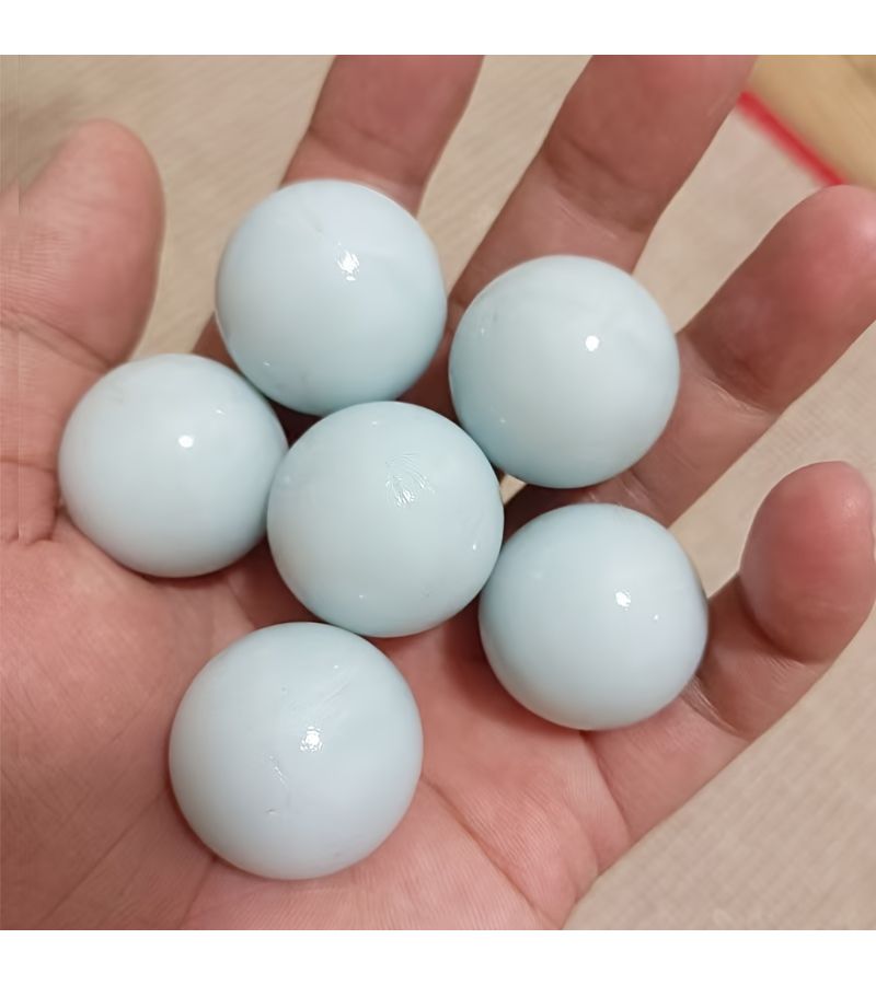 30 حبة كرات زجاجية بيضاء بورسلين لتزيين أحواض السمك، ديكور زجاجات زجاجية، حرف يدوية DIY، حصى أحواض الأسماك، خرز تررم، خرز كروي للصق الحرف اليدوية للأواني والحاويات - Image 2