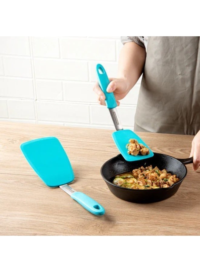 3-Piece Silicone Kitchen Utensils Set with Stainless Steel Handle and Heat-Resistant Design - Multicolored - Image 1