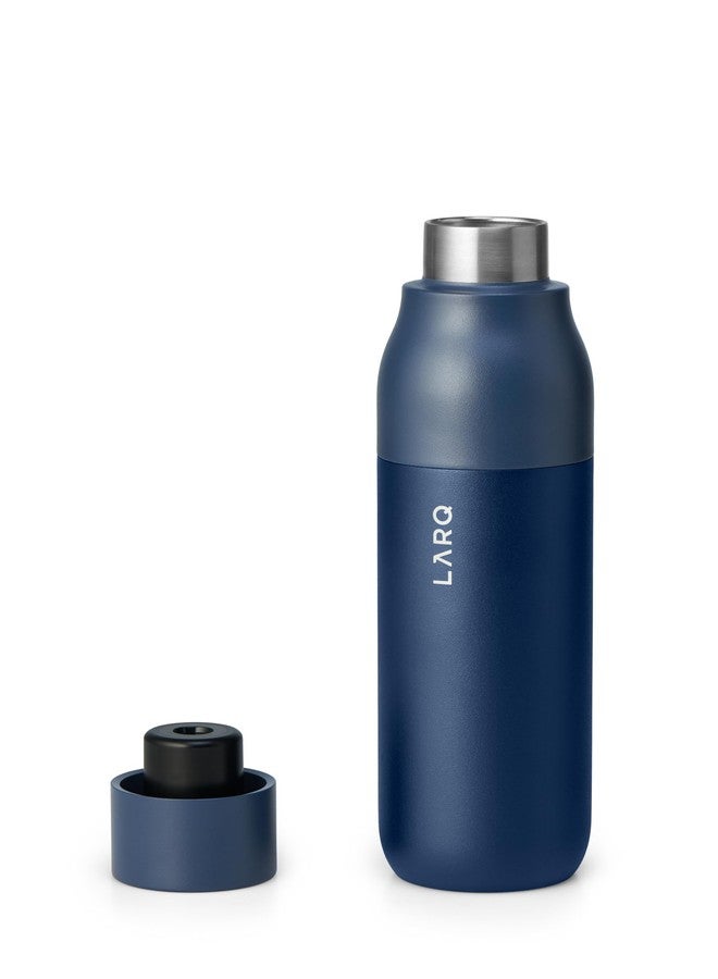 LARQ Bottle Purevis 17 Oz - Self-Cleaning And Insulated Stainless Steel Water Bottle With UV Water Purifier And Award-Winning Design | Reusable & Travel Friendly, 1-Year Warranty, Monaco Blue, 500 Ml - Image 2